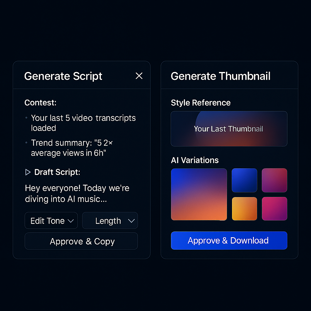 AI Generation Modals